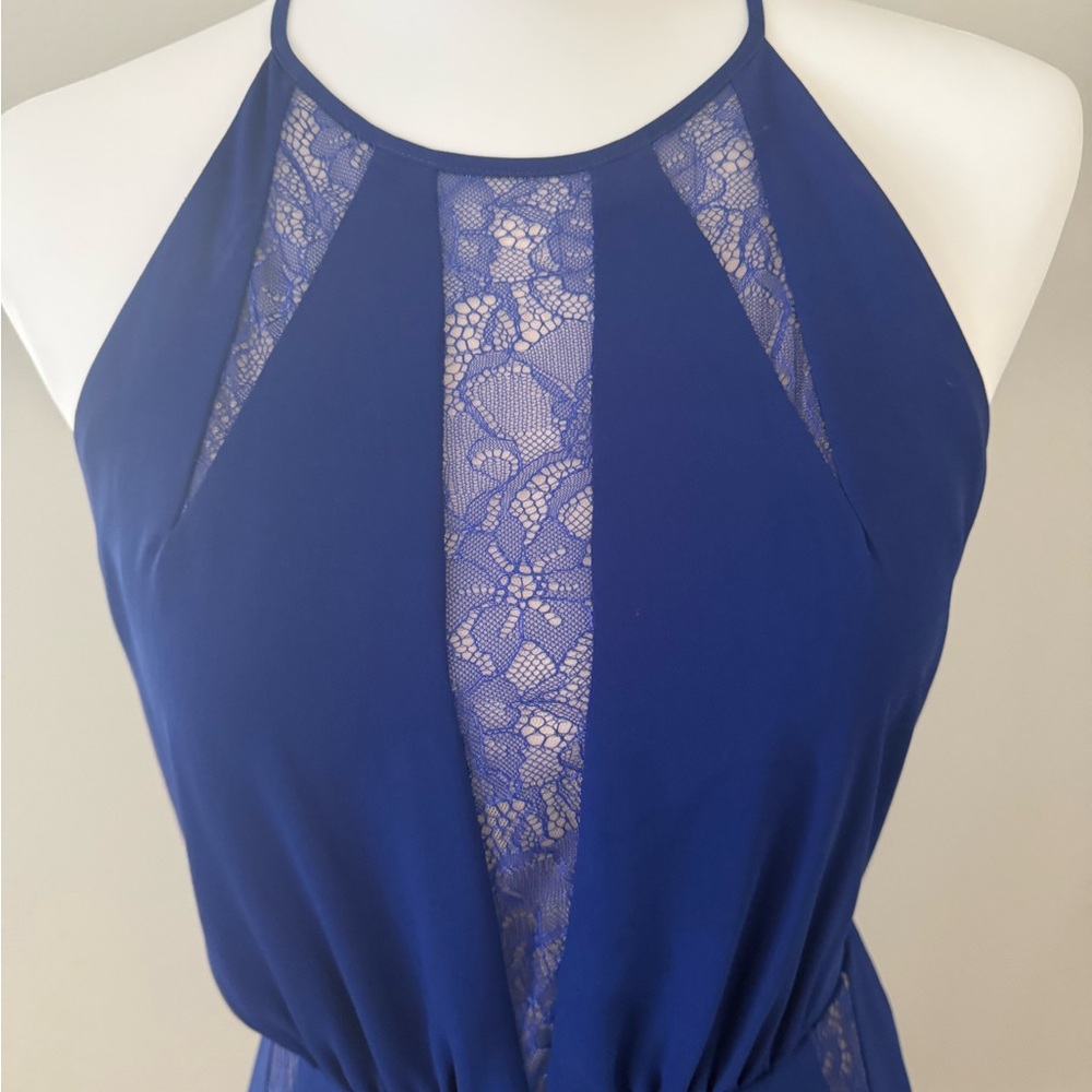 BCBGMaxAzria Royal Blue by Lace Mini Dress - Picture 4 of 6